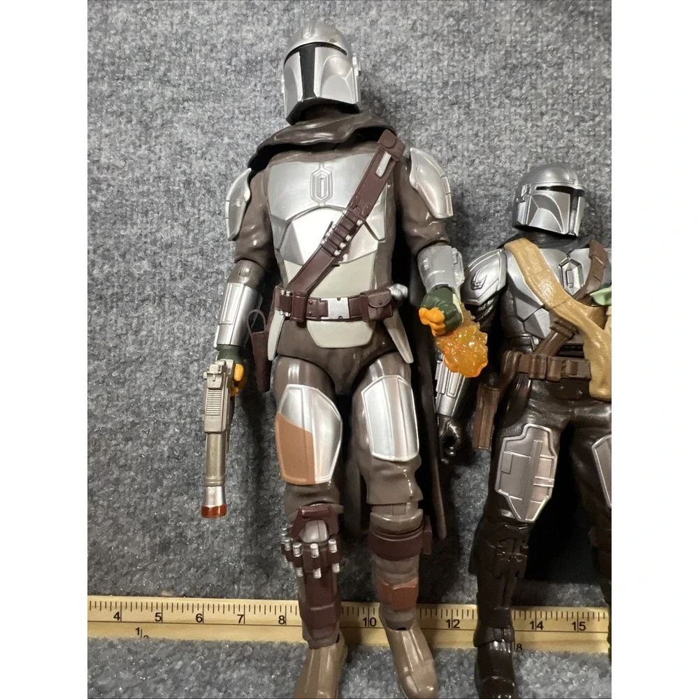 Star Wars 7-Piece Toy Lot 5 Action Figures (2 Talk) Boba Fett Funko& Lightsaber
